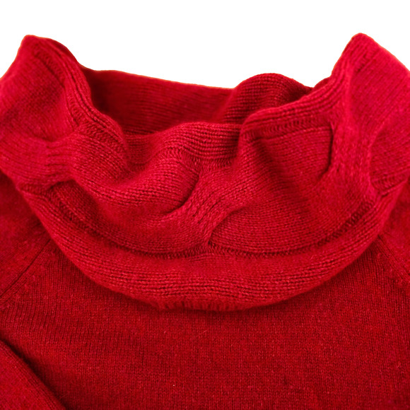 White House Black Market Womens Red Cowl Neck Wool Blend Sweater Size Small - Picture 7 of 9